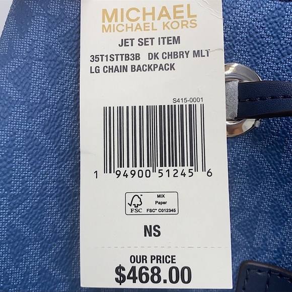 MICHAEL KORS LG CHAIN BACKPACK & SM TZ COINPOUCH - Picture 16 of 16